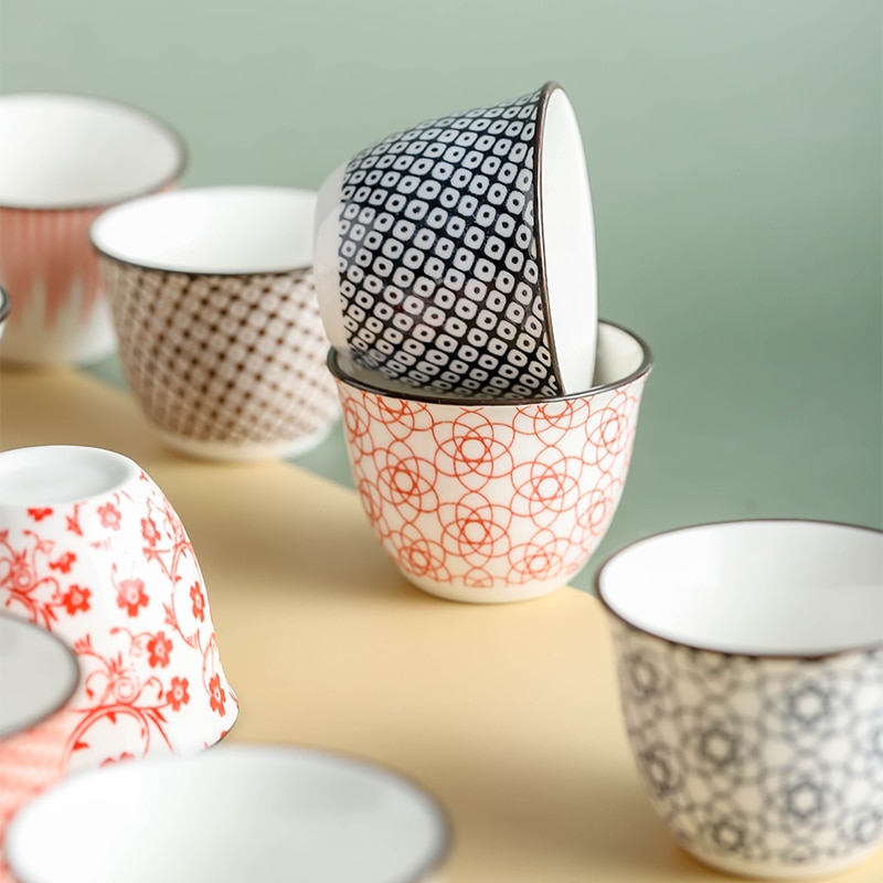 RHE 3 taza ps té Taza de cerámica para sopa pintado a mano original botella de agua juego de tazas de café whisky vino tazas