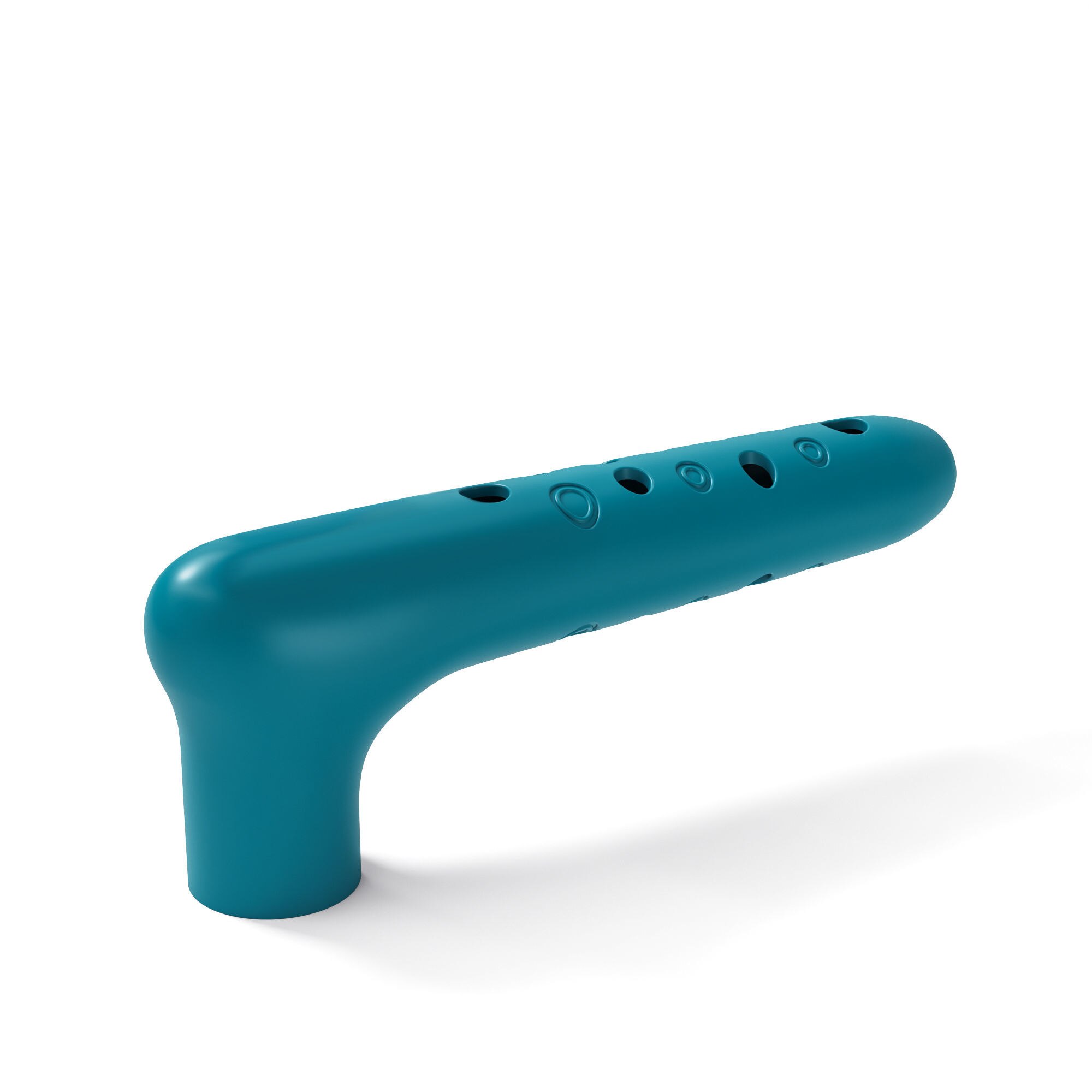 Thickened Door Handle Protector Bedroom Bump Proof Bathroom Punch-Free Silicone Collision Pad Suction Door Stopper: Style B blue / 1 pc