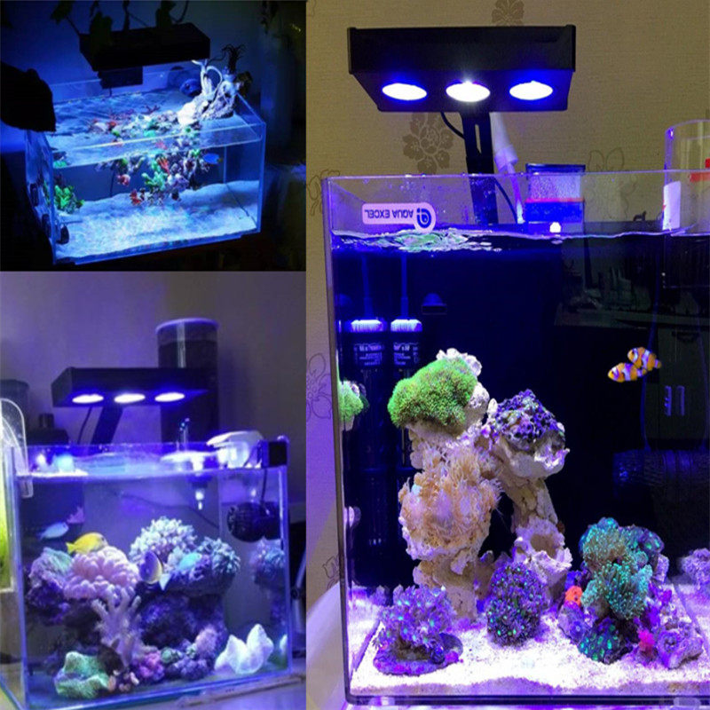 30W LED Full Spectrum Marine reef tank Indoor Aquarium Light Saltwater Lighting with Touch Control for Coral Reef Fish Tank