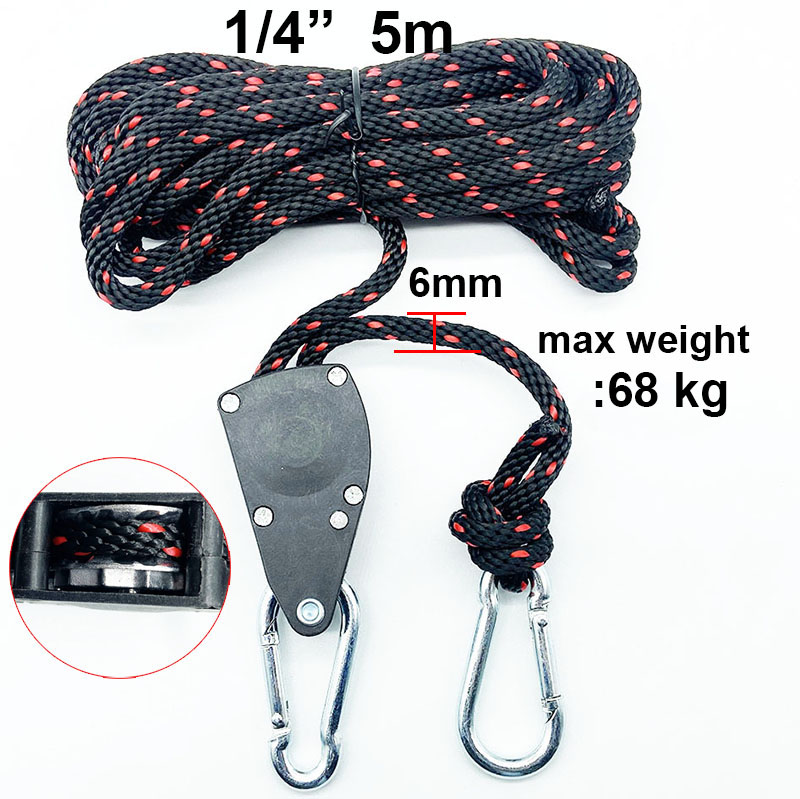 4/6/10mm Zelt Einstellbare Seil Verschluss Feste Schnalle Riemenscheibe Schlüssel Ratsche KleiderbüGel Lichter Heben Camping Markise Wind Seil: Burgunderrot