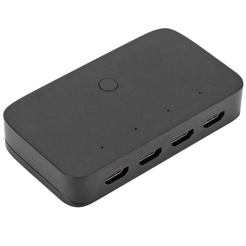 KVM Switch 4 Port Switch 4 in 1 Out KVM USB Switch Box Shared Keyboard Mouse and Monitor for PC PS4