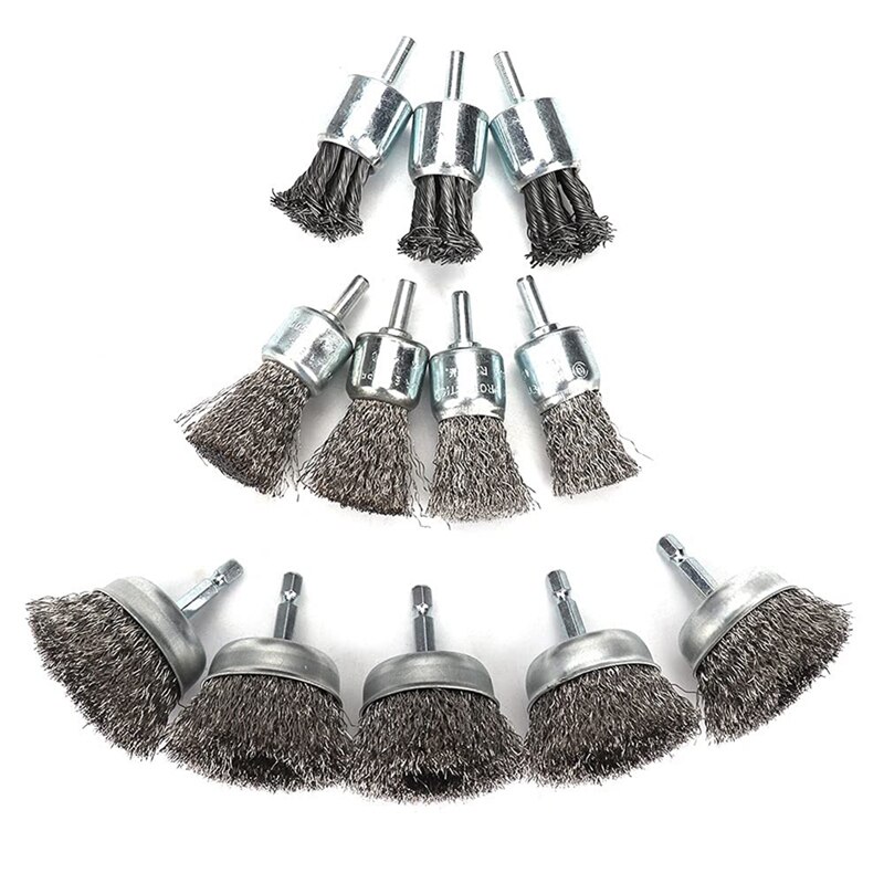 12 Pack 1 Inch 2 Inch Steel Wire Wheels Brush Knot. Grandado