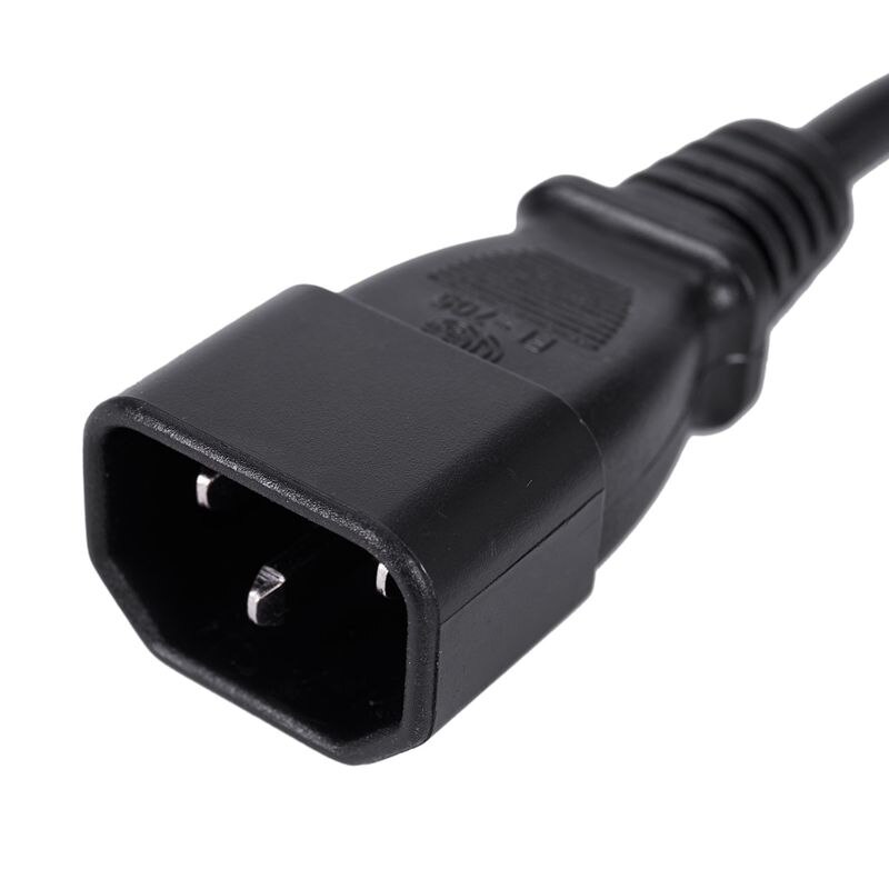 Iec 320 c14 stecker auf  c5 buchsen adapterkabel mit 1ft iec 320 c14 steckern auf nema 5-15r 3 -polige buchse pc-netzteil