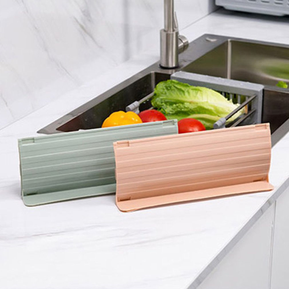 Retractable Basin Sink Water Splash Guard Anti-splash Baffle Board Kitchen Bathroom Adhesive Sink Screen Splatter