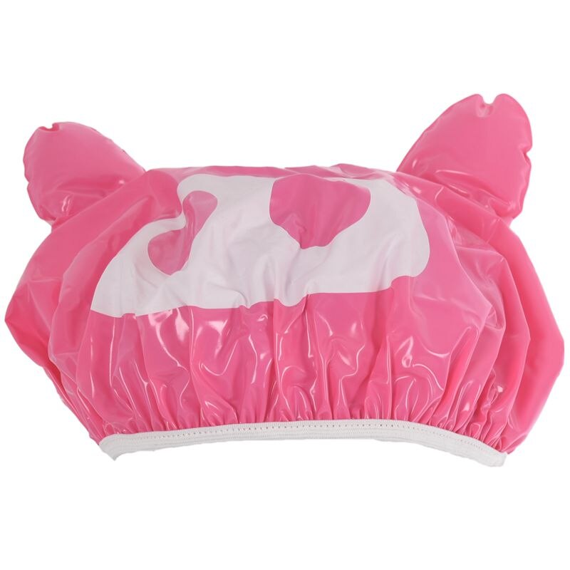 Novelty Animal Waterproof Shower Cap Bath Dry Hair Cover Protector Hat Pink
