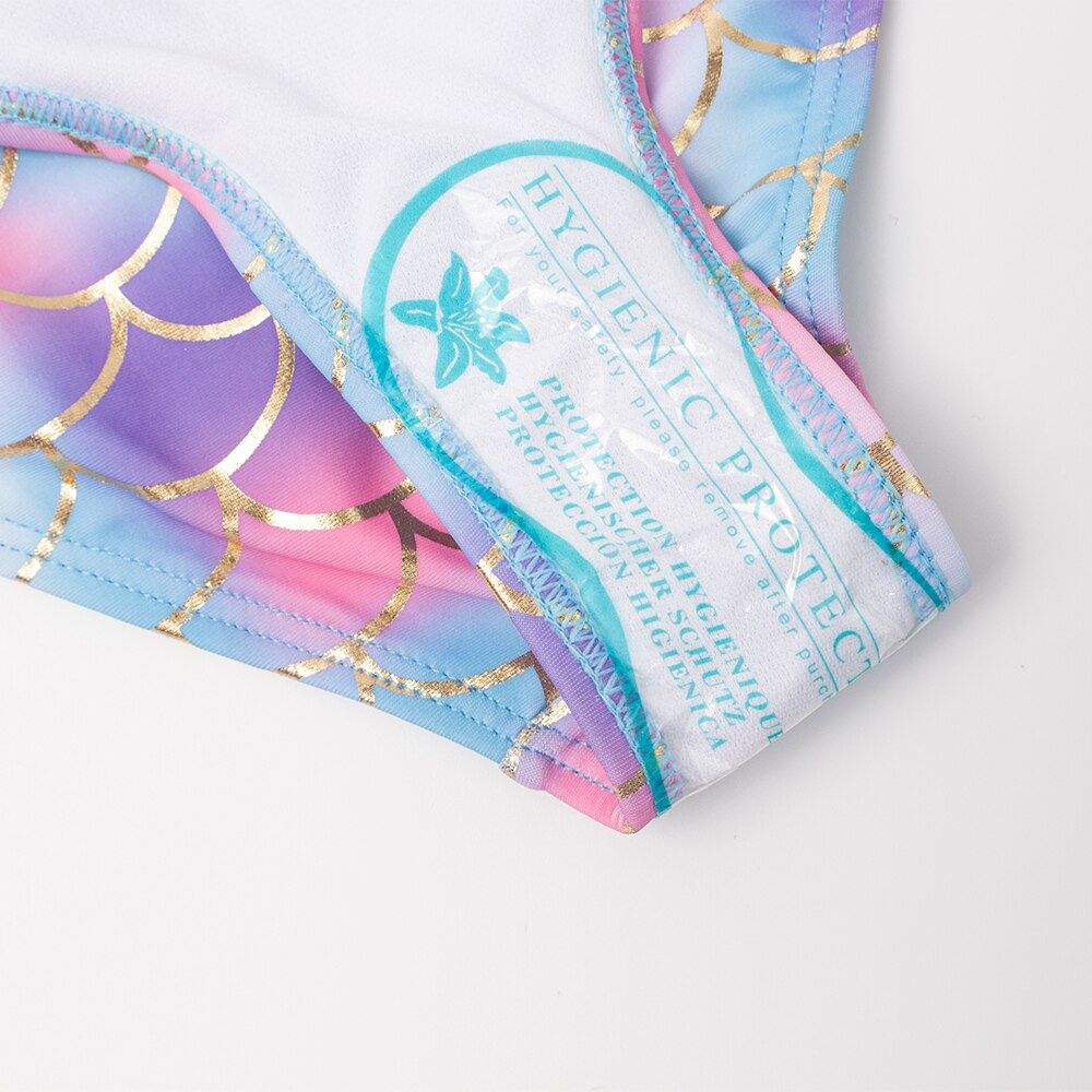 2pcs Bikini Girl Set Children Mermaid Pattern Swimwear Baby Cartoon Biquini Infantil Girls Swimsuit Kids Beach Wear Bathing Suit