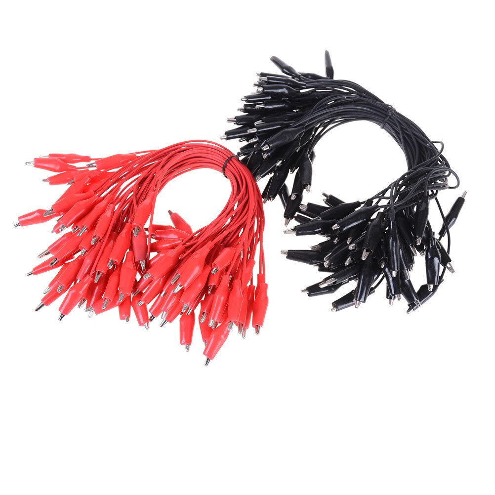 5pcs 25CM Long DIY Test Leads Alligator Double-ended Crocodile Alligator Clip To Banana Plug Test Cable For Multimeter
