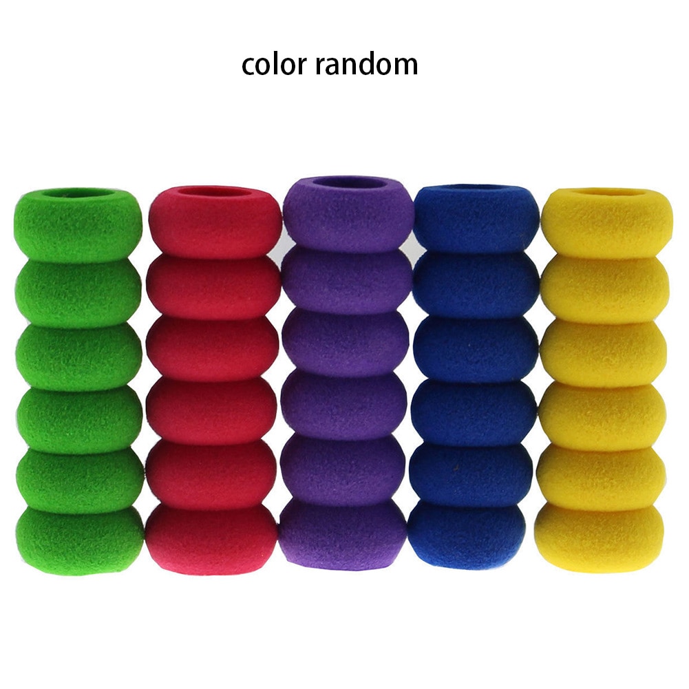 50pcs Pen cap Grips Eco-friendly Hand Protection Ridged Cap Handwriting Foam Pen Pencil