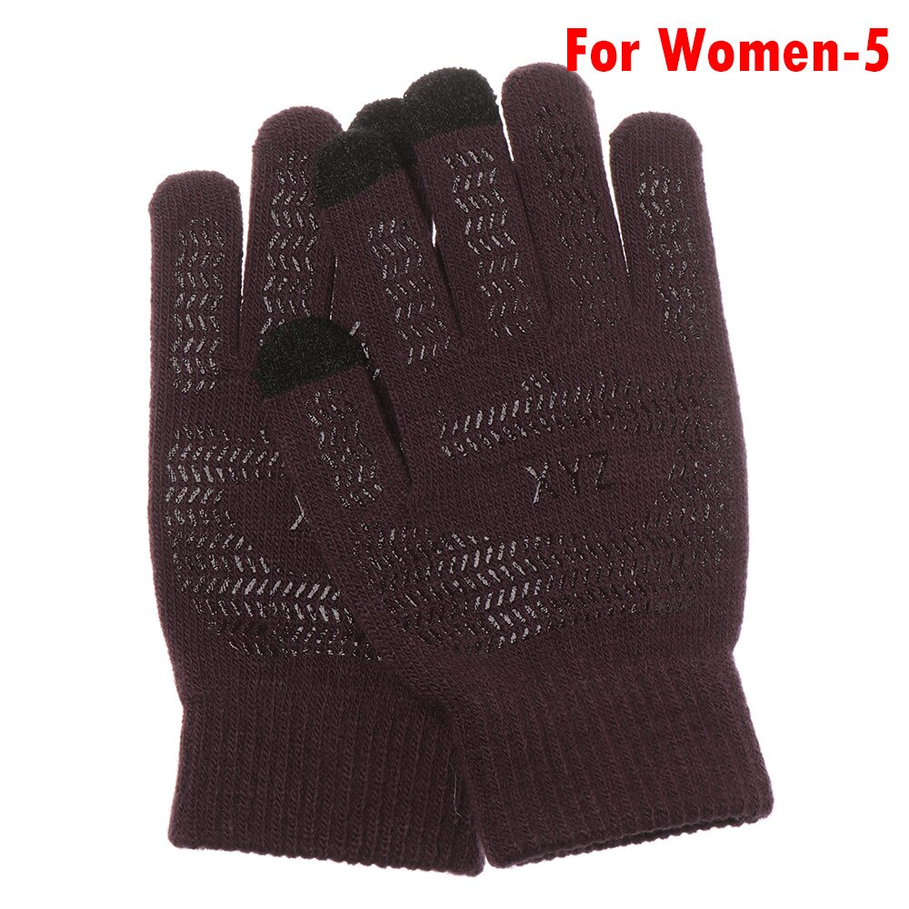 Winter Gloves Cute Furry Warm Gloves with Full Fingers Outdoor Sport Plus Velvet Touch Screen Gloves Driving Gloves: For Women-5