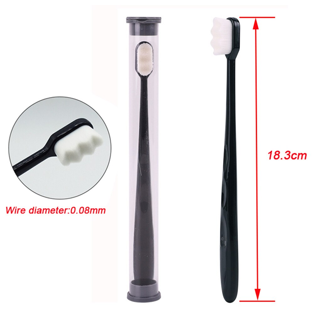 1PC Portable Ultra-fine Super Soft Bristle Adult Toothbrush for Sensitive Gums and Teeth Eco-friendly Brushes Oral Care Supply