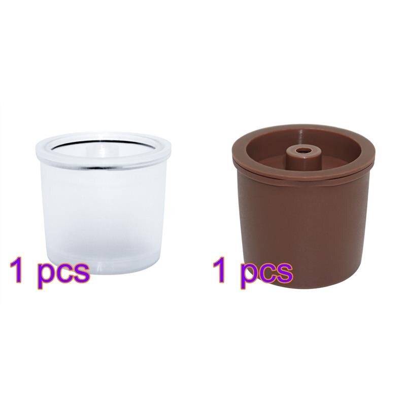 Genanvendeligt kaffefilter plastikkapsler til illy kaffemaskine cafe 1pc kompatible espressomaskine kapsler kaffe køkkenudstyr: Brun vs gennemsigtig