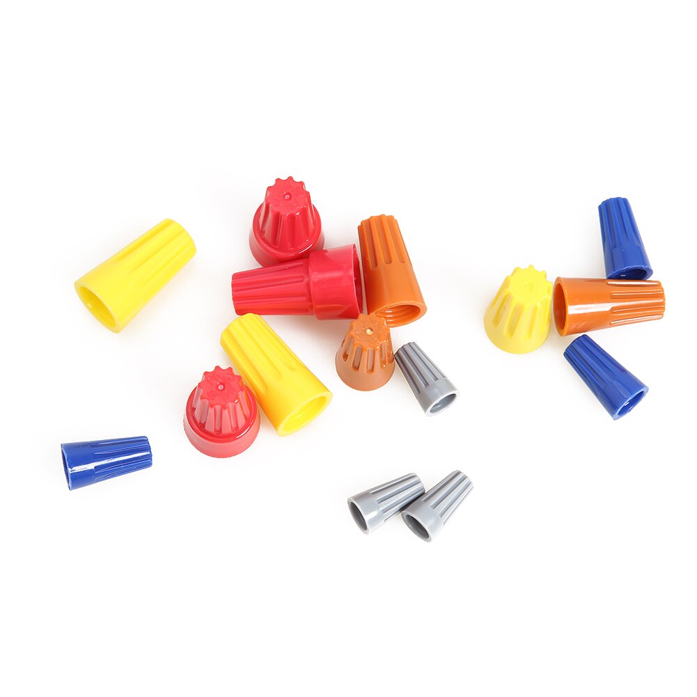 220Pcs Praktische Lente Wire Terminal Plastic Schroef-Op Geïsoleerde Kabel Plug Draad Druk Cap Elektrische Crimp Connector