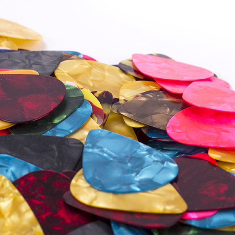 Púas de guitarra calibre grueso pesado surtido perla variedad Sampler paquete-50 piezas coloridas