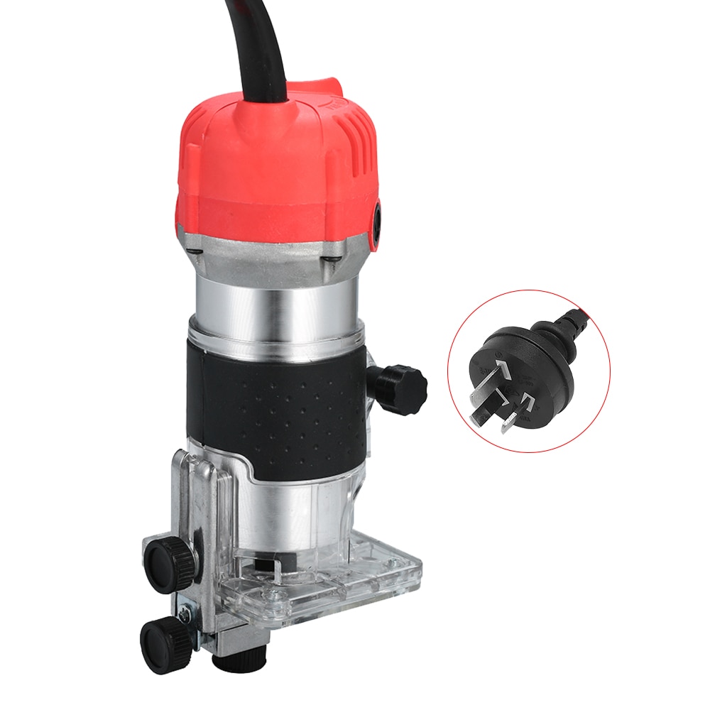 Trim Router 30000r/min Transparent Base Edge Guide Wood Laminate Electric Trimmer Compact Palm Router Corded for Woodworking