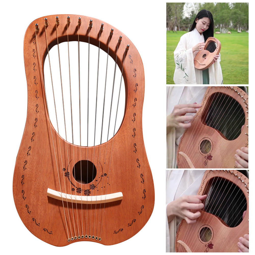 Entertainment Musical Instrument Travel Practice Portable Solid Wood Sound Kids Mini 10 16 String Lier Harp