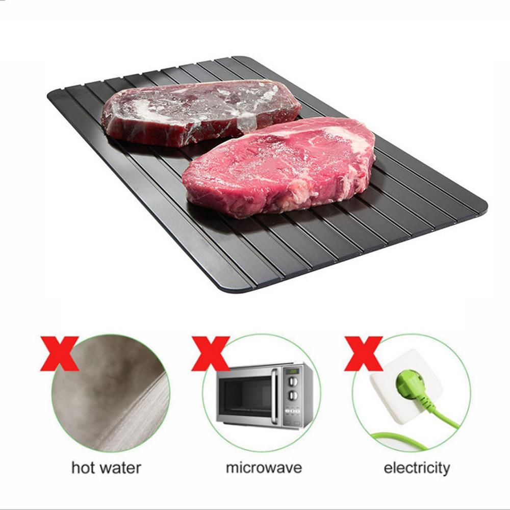 Bandeja de descongelación rápida, bandeja de descongelación rápida para comida de mar, pescado, carne congelada, bandeja de tablero de descongelación rápida, Gadget de cocina para uso doméstico, herramienta de descongelación