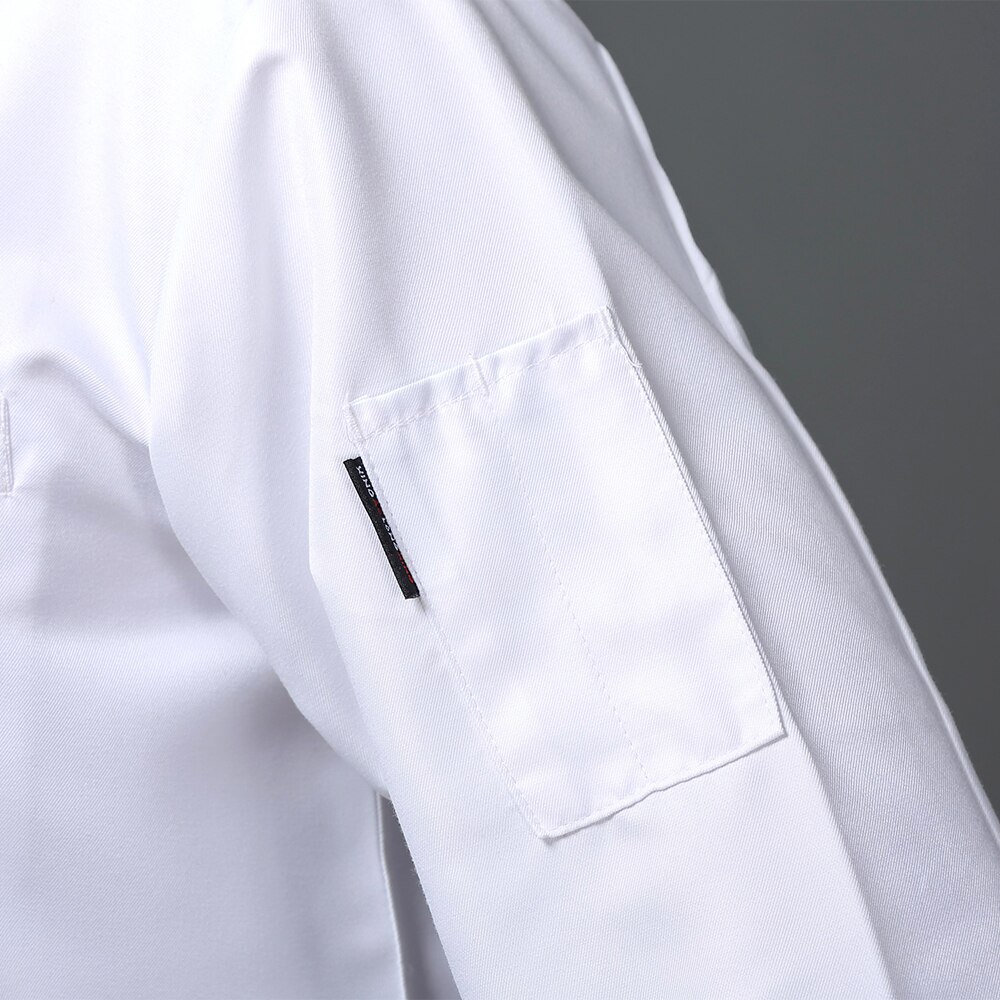 Åndbar unisex afslappet kokkejakke broderi køkken catering restaurant service arbejder uniform