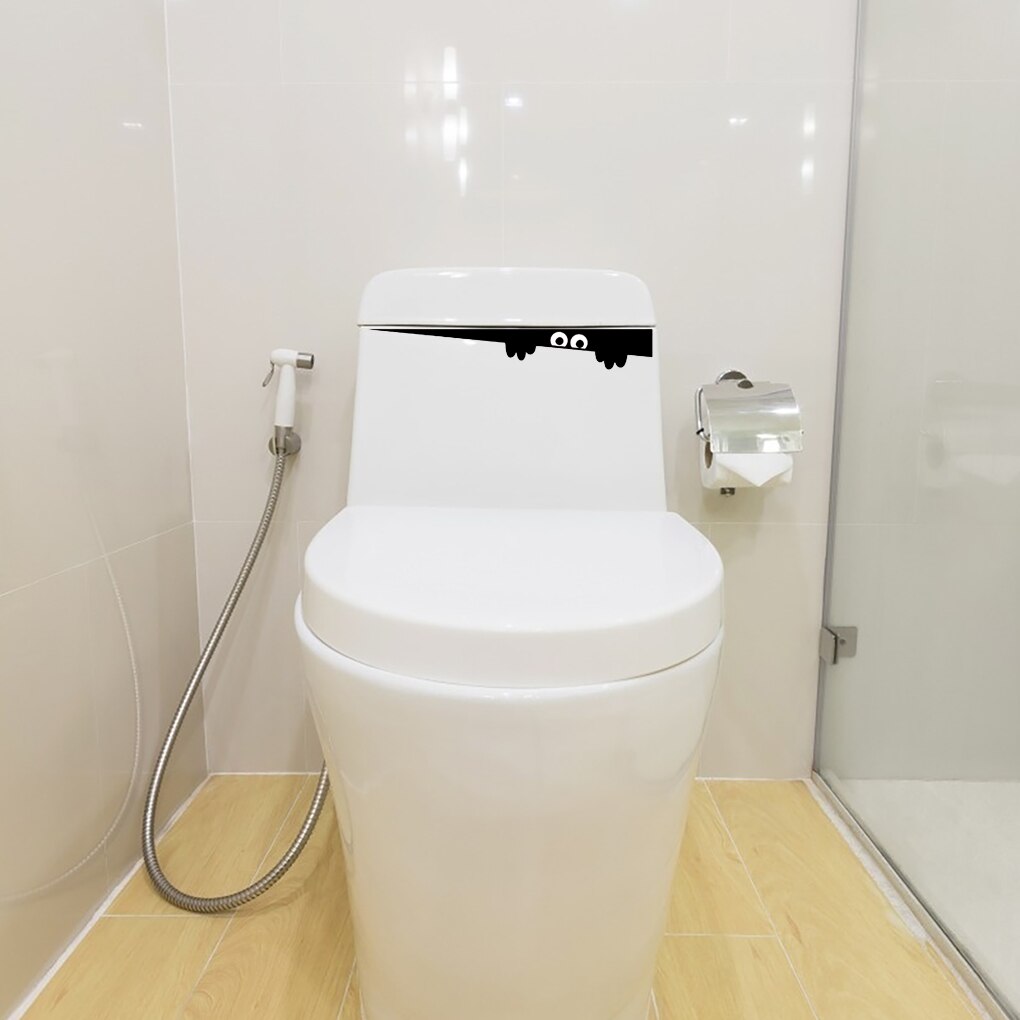 1Pc Wc Sticker Diy Grappig Peep Monster Wc Badkamer Vinyl Muursticker Sticker Art Verwisselbare Home Toilet Decoratie