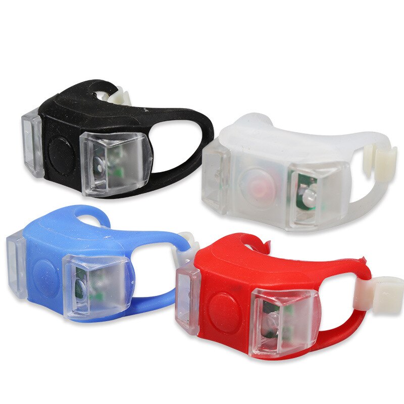 Fahrrad Licht Silikon Hinten Licht Nacht LED Vorderseite Schwanz Licht draussen Radfahren Mit Vor Fahrrad Lichter wasserdicht Schwanz Licht: zufällig Farbe