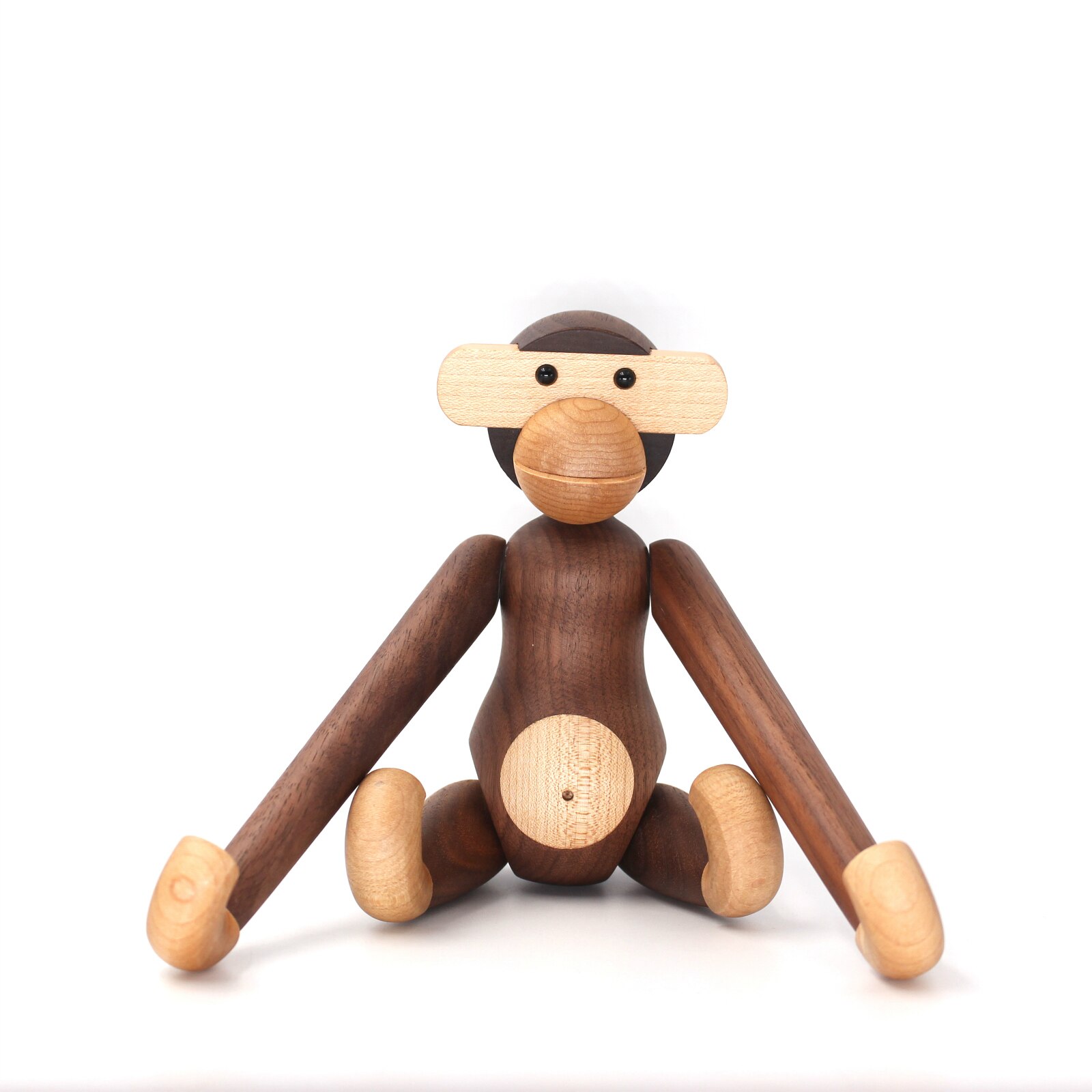 Mono danés de madera maciza decoraciones de estilo nórdico Genji Animal Log colgante mono de pared muebles para el hogar