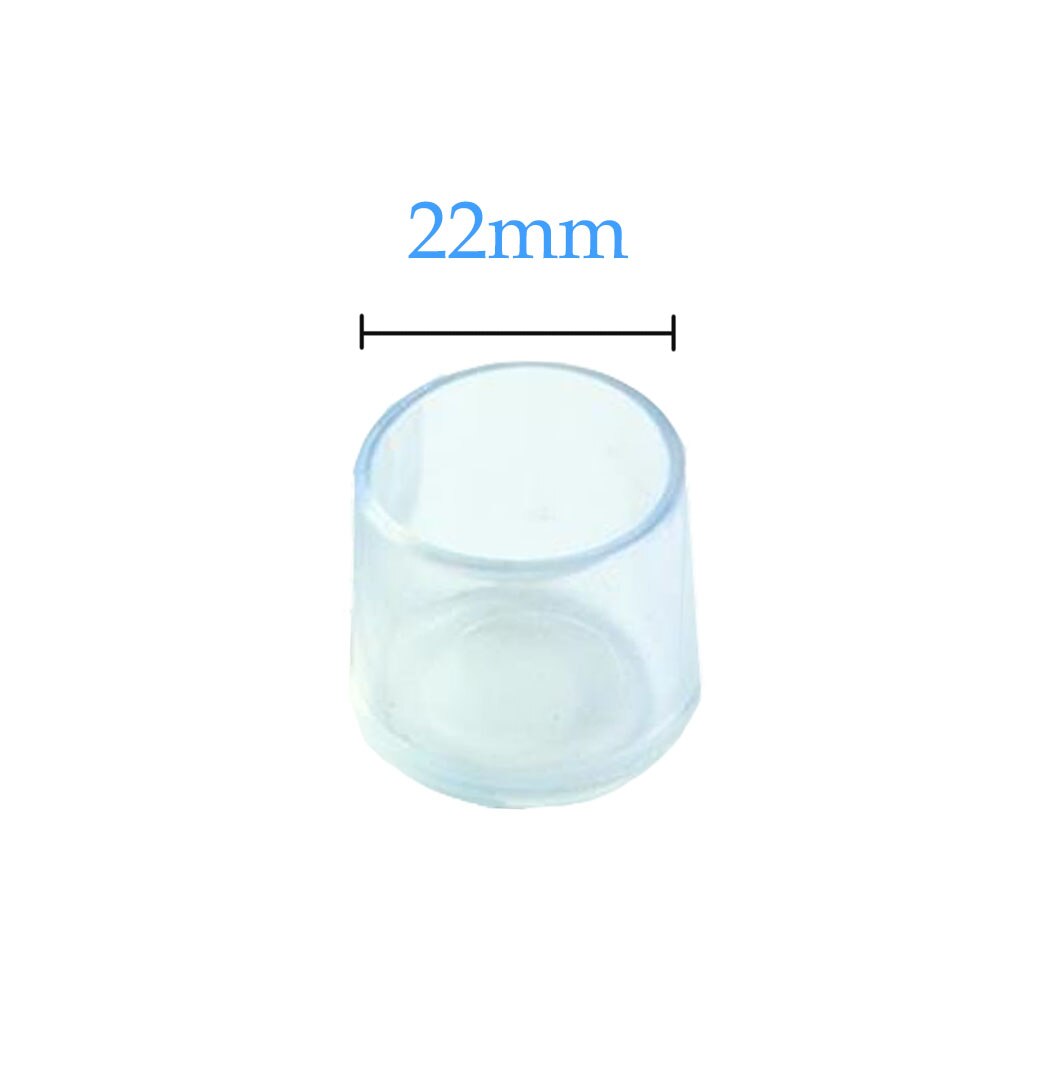 8 stücke Silikon Stuhl Bein Caps Füße Pads Möbel Tisch Stuhl Bein Boden Füße Cap Cover Schutz Transparent möbel beine: circle 22mm