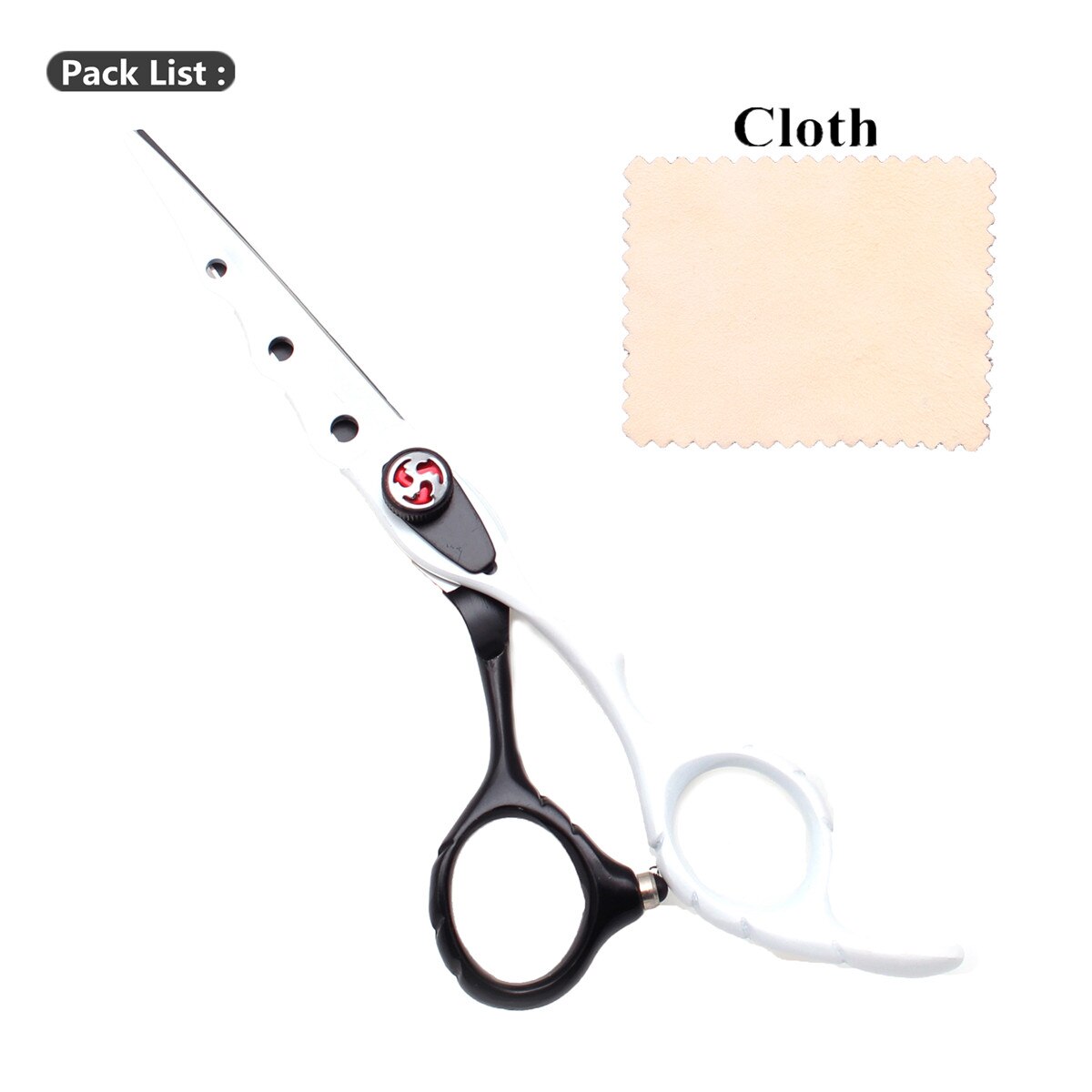 6.0 " 17.5cm gravyr logotyp vit färg frisörsalong gallringssax klippsax frisörsax set  c1019: C1019 bai  c 6n