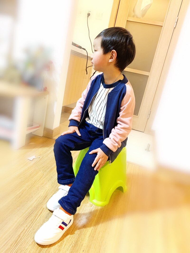 Autumn Spring 2 3 4 5 6 7 8 9 10 Years Children V-Neck Outwear Mandarin Collar Patchwork Sports Jacket For Kids Baby Boys