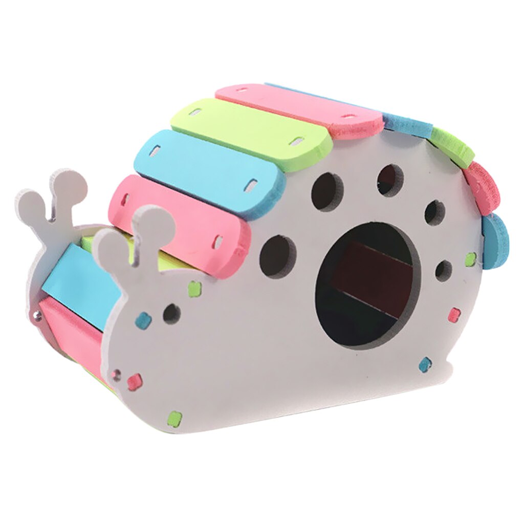 Colorful Hamsters Hideout SNAIL Shape House Climbing Hut Pet Bedding Cage Teeth Caring