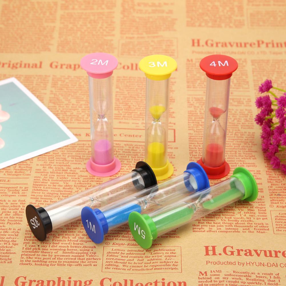 6pcs 30s/1min/2min/3min/4min/5min Hourglass Kids Toys Sand Clock Timer Kids Toys Sand Clock Timer Decorations