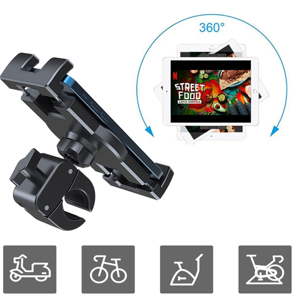 Soporte de abrazadera para tableta y manillar de 4,7 a 13 pulgadas, soporte para teléfono con Clip para motocicleta, bicicleta y Scooter para iPad 12,9 S8 S7 Fe Plus