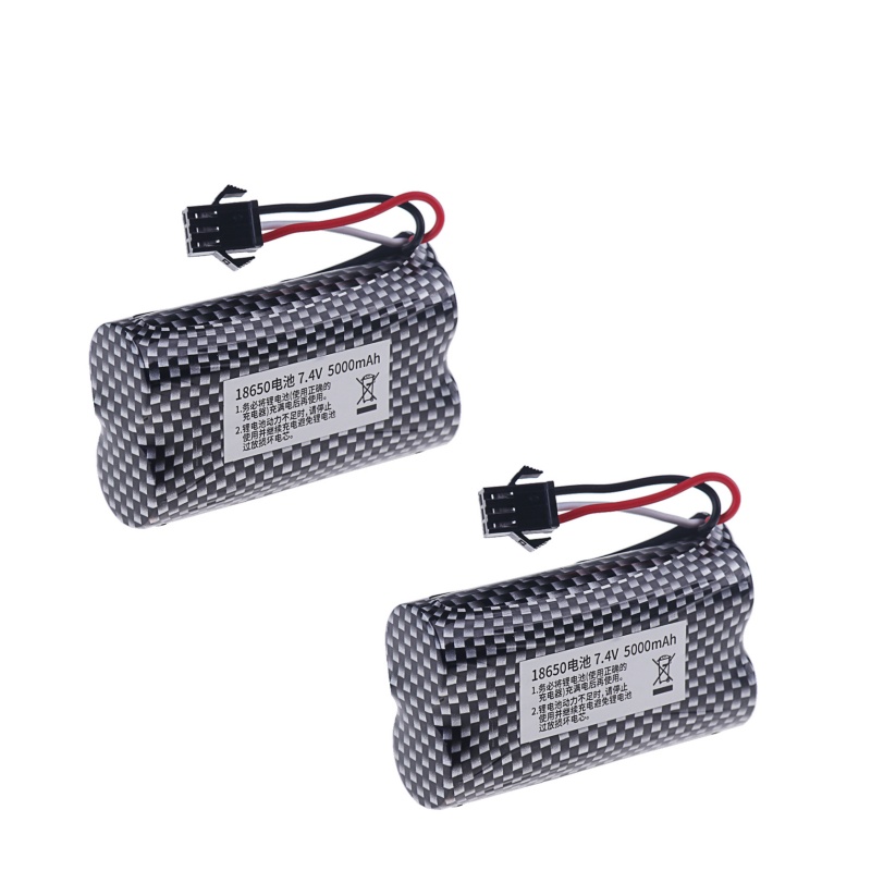Chargeur de batterie 7.4V 5000mah MN82, batterie de voiture télécommandée MN128 MN78 LC79 pour montre, détection de gestes, voiture de cascade RC torsadée SM3p: Gris clair