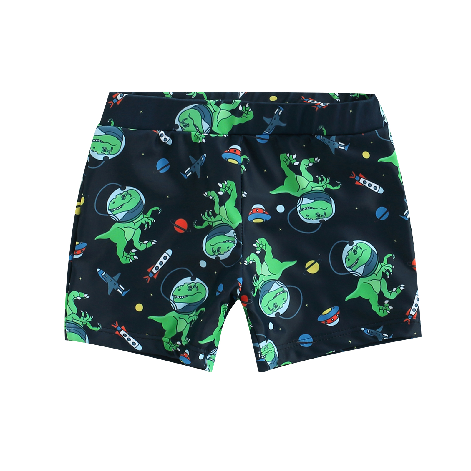 2022 Boy Swimwear Trunks, Children Elastic Waist Shark Dinosaur Pattern Printed Beach Wear Shorts Briefs: 2 / 2-3Y