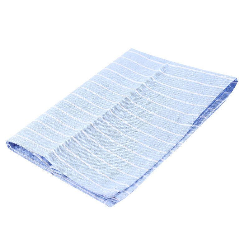 1 servilleta de algodón y lino mantel para aislamiento del calor mantel servilletas de rayas de tela Mesa manteles de fondo 40x31cm: light blue