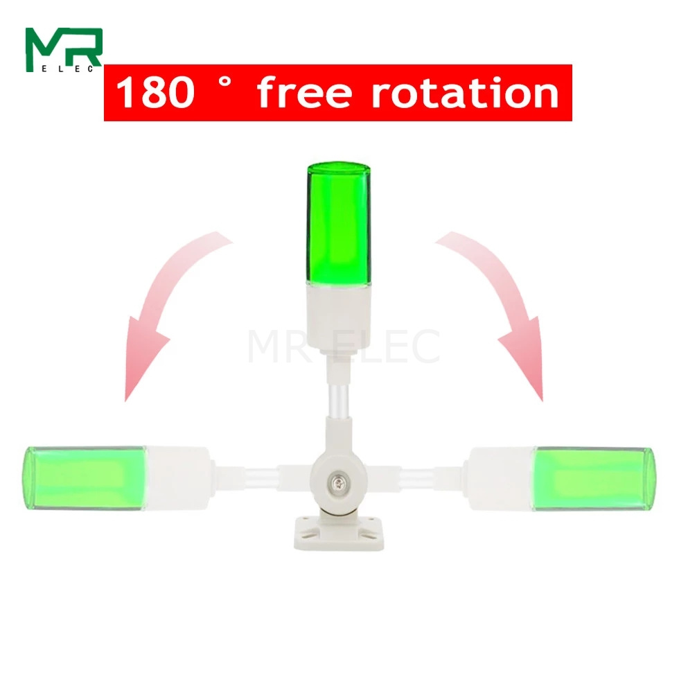Lámpara Led de advertencia de tres colores, indicador de señal de herramienta de máquina 220v24v, de una sola capa de tres colores, siempre encendido