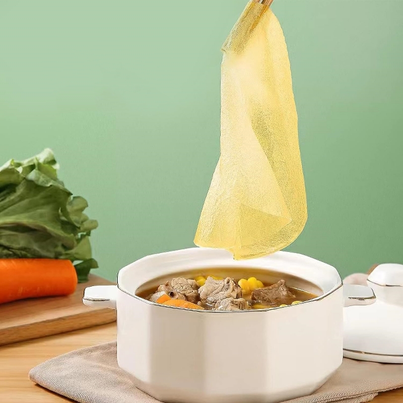 50 Stück ölabsorbierendes Papier für sterben Küche, runde Suppe, gebratener Film, Lebensmittel-Löschpapier, Öl-Schaum-Filterpapier zum Kochen von frittierten Speisen