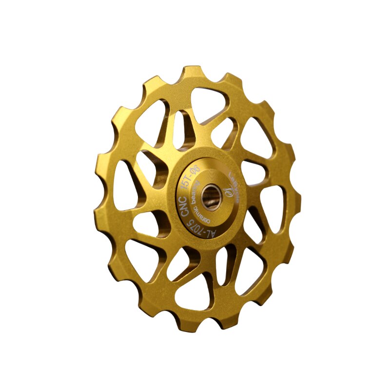 15 T Bike Achterderailleur Pulley MTB roller Idler Road fiets Keramische lager 7005 Aluminiumlegering Wiel fietsen Onderdelen accessor