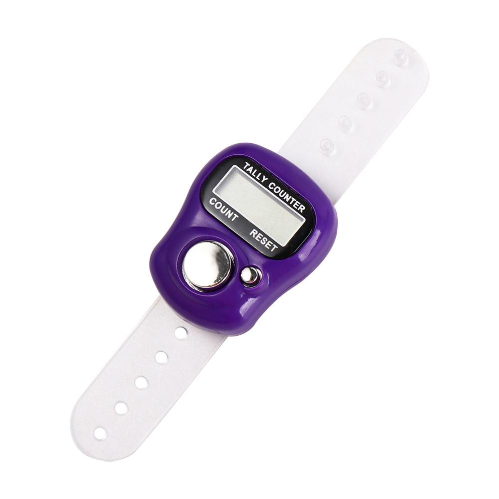 ClUNICEF-Mini compteur de pointage de bague de doigt, compteur de coups tenu dans la main électronique, outil de pointage de compteur de nucléocompteur numérique ogo: Gris foncé