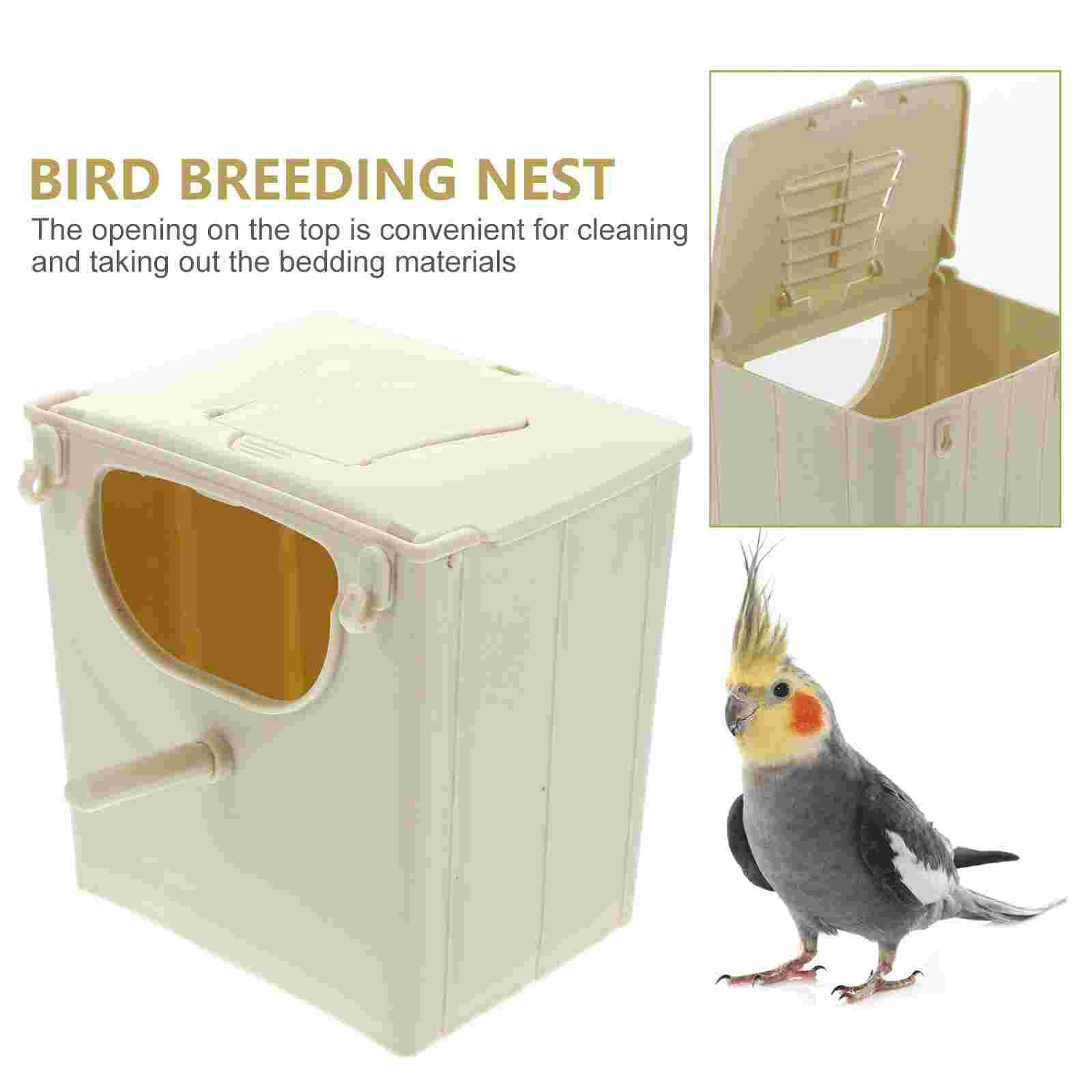 2Pcs Box Bird Breeding Box Bird Roosting Box Bird Incubation Box Hanging Bird Box for Tree Home Garden Balcony