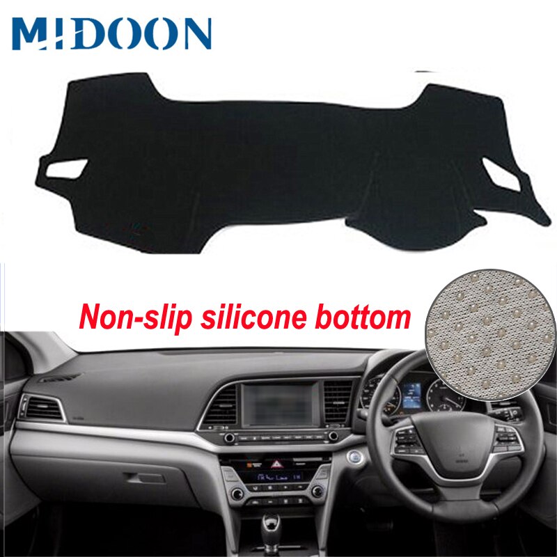 Midoon Auto Dashboard Cover Voor Hyundai Elantra Avante Dash Mat Dashboard Pad Tapijt Uv Anti-Slip anti-Zon