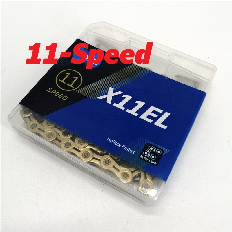 11 Speed Ketting Mtb Mountainbike Road Fiets X11EL Gold Hollow Ketting 118L Met Link 11/22/33 Speed Ketting
