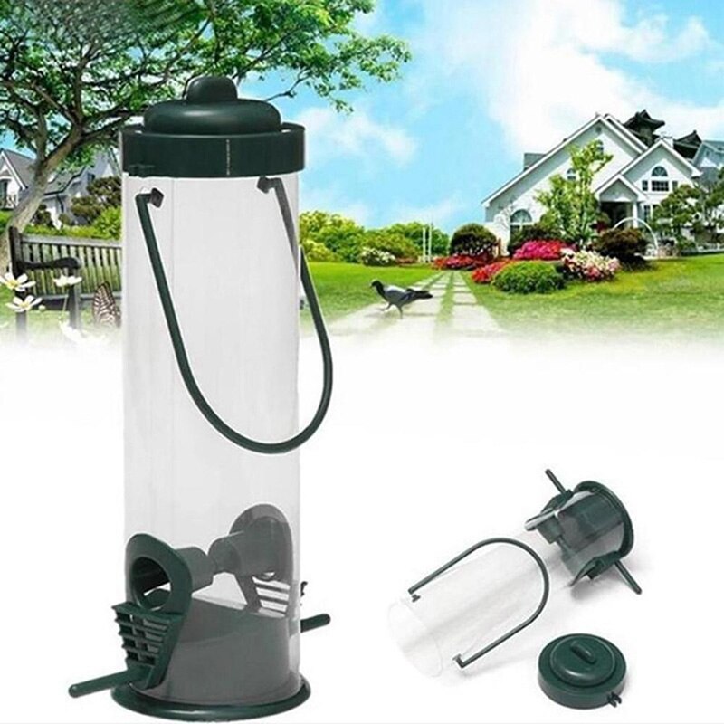 Bird Feeder Outdoor Feeding Portable Wild Birds Plastic Supplies Products Park Garden Tree Container
