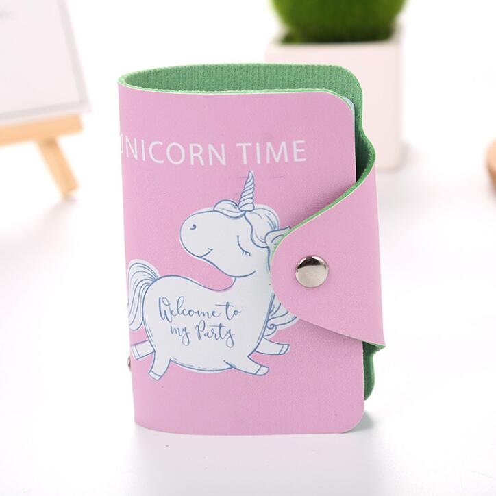 Cute 24 Bits Card ID Holders Case PU Leather Function Business Card Holder Women Credit Passport Card Bag Passport Card Wallet: Khaki