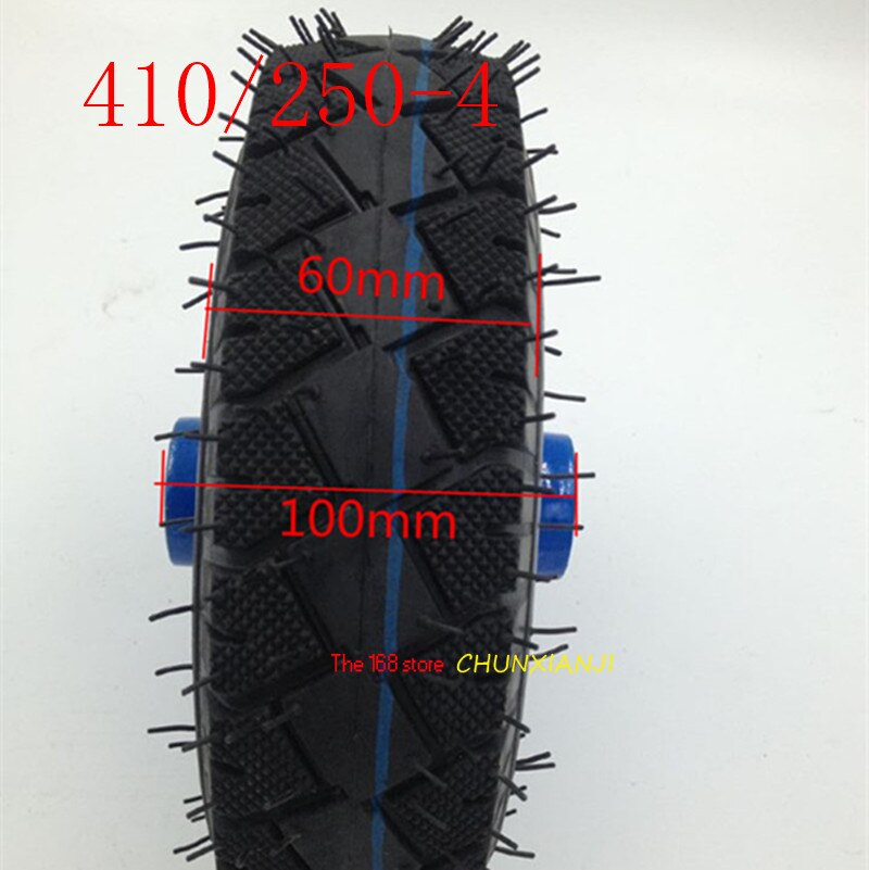Pneumatic tire for 8-inch trolley 410/250-4 wheelbarrow wheels