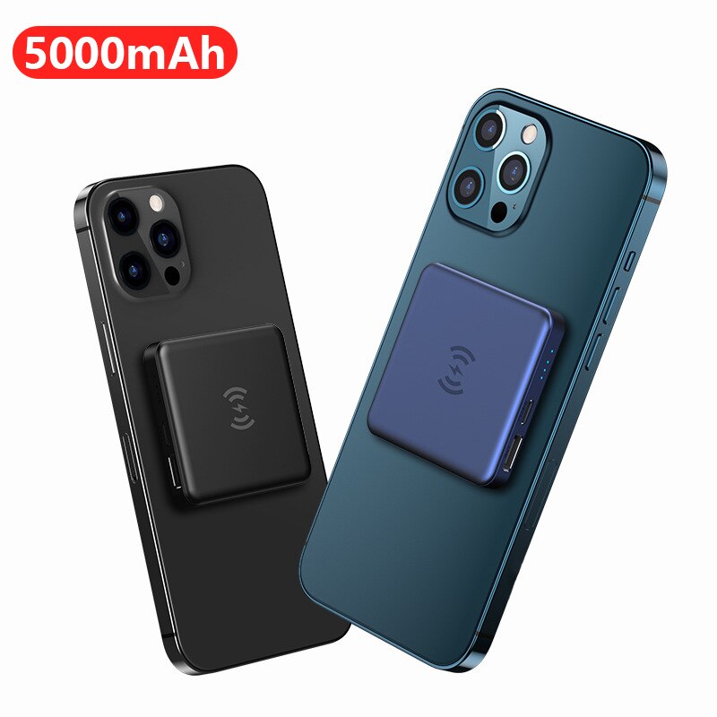 5000Mah Magnetische Draadloze Powerbank Voor Magsafe Power Bank Oplader Voor Iphone 12 12pro Max Magneet Externe Batterij Snel Opladen