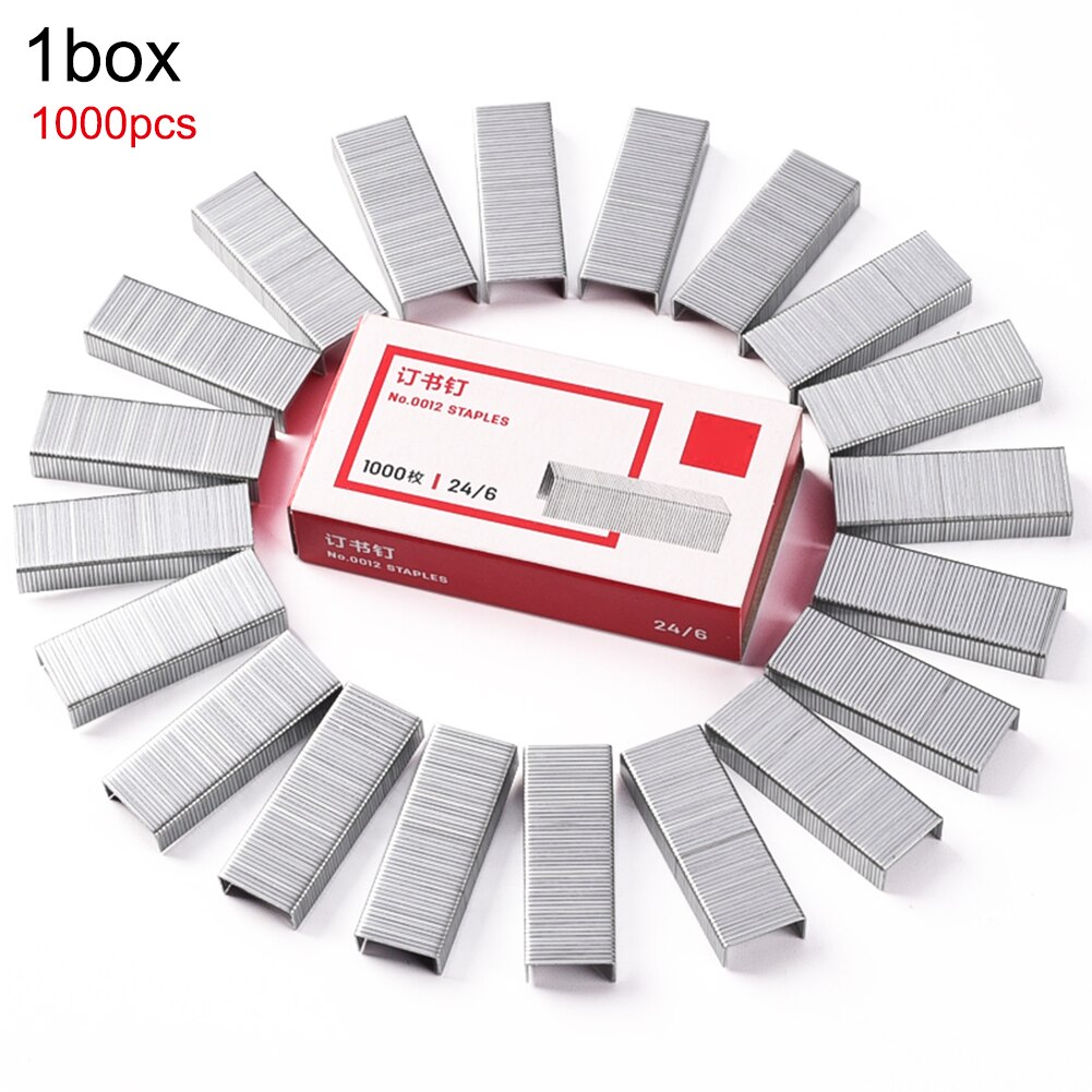 360 Degree Rotating Stapler School Desktop Stapler Portable Standard Staplers and 24/6 1/4 inch Staple Document Binding Supplies: Staples pin