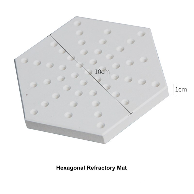 Ceramic Refractory Pad Support Nail Kiln Tools High Temperature Resistant Material Pottery Tools Clay Small Object Firing Tool: Hexagonal Mat