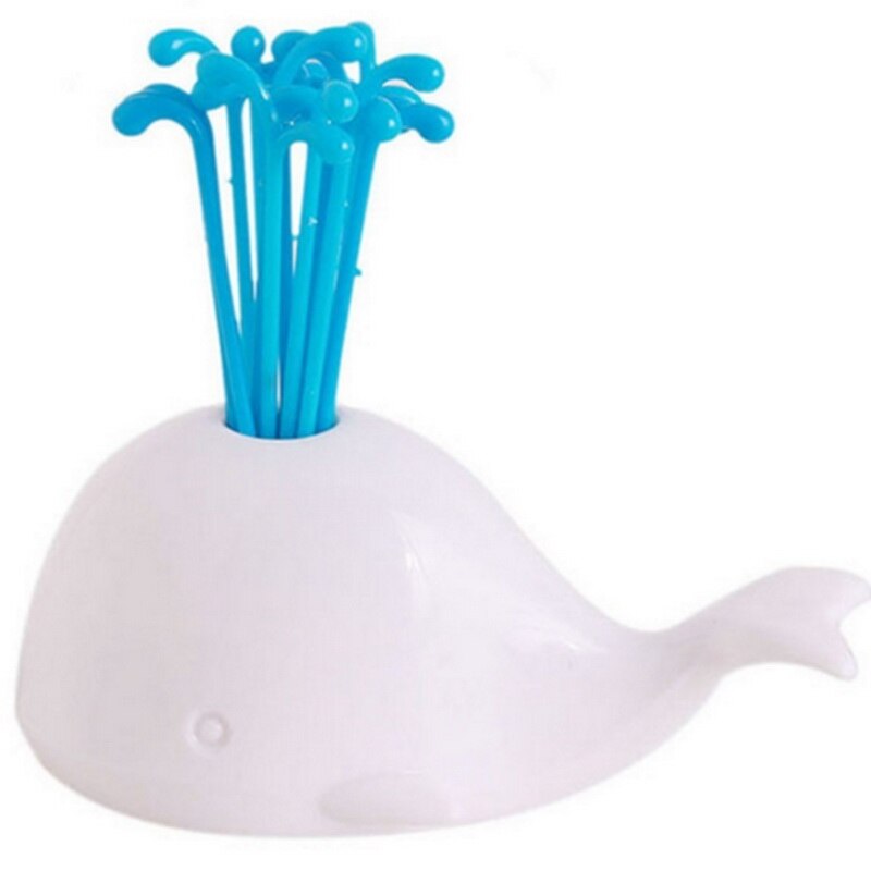1 ensemble mignon béluga blanc baleine accessoires de cuisine cuisson fruits légumes outils Gadgets pour fête décor à la maison Hall fourchette