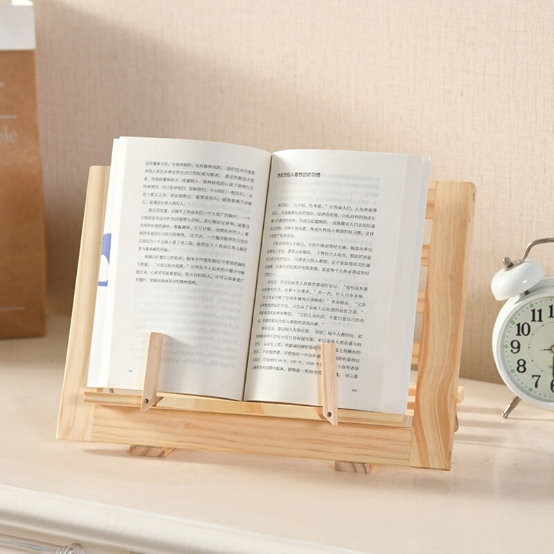 Cook Book Stand Verstelbare Leesboek Recept Houder Lade Met Pagina Papier Clips G88D