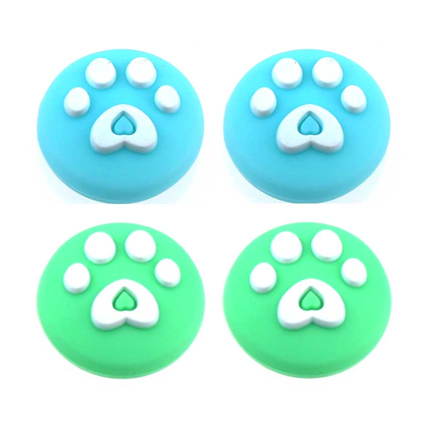 YuXi 4pcs Cat Paw Thumb Stick Grip Cap Joystick Cover For Nintend Switch Lite NS Joy-Con Controller Gamepad Thumbstick Case: No.5-5-6-6