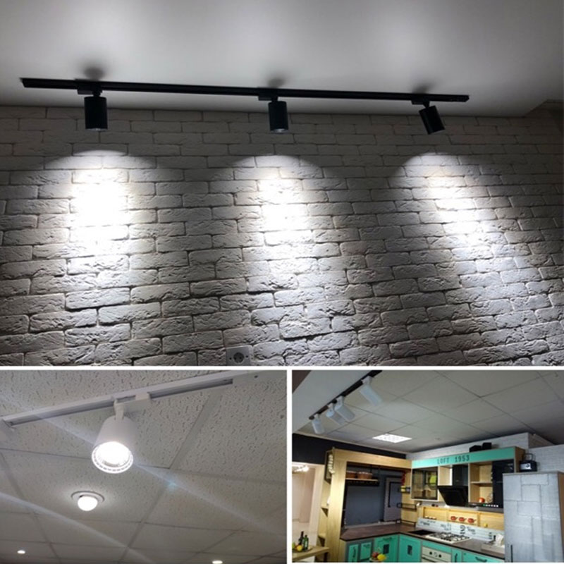 LED Track Light Set para decoração de casa, lâmpada de trilha magnética, iluminação Spotlight, loja de roupas, 85-264V, 20W, 30W
